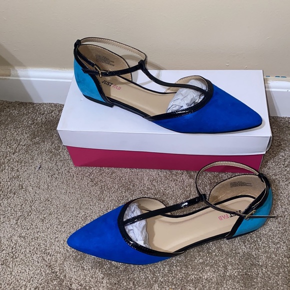 Blue colorblock flats (just fab) - Picture 2 of 4